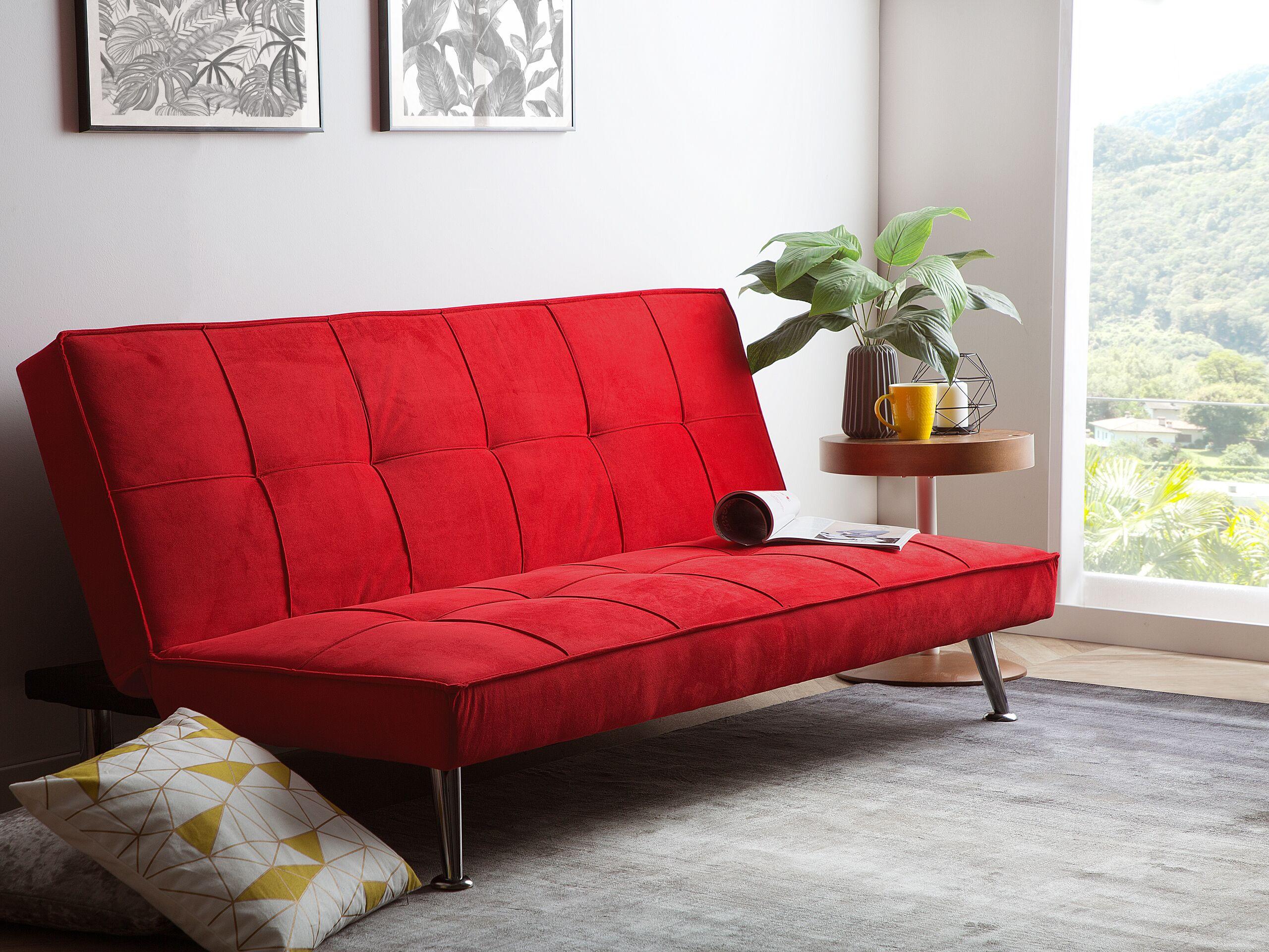 Beliani Schlafsofa aus Polyester Retro HASLE  