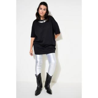 Studio Untold  T-shirt dal taglio oversize con scritta sullo scollo 