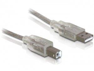 DeLock  Cable USB 2.0 A-B - 0.5m USB Kabel 0,5 m USB A USB B Grau 