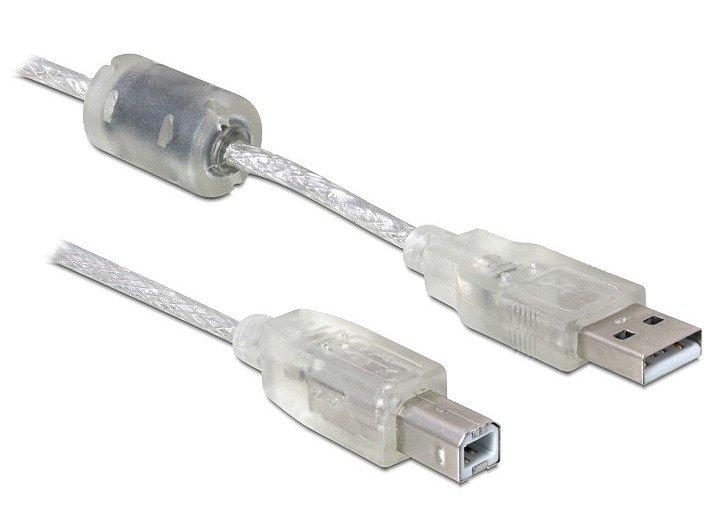 DeLock  Cable USB 2.0 A-B - 0.5m USB Kabel 0,5 m USB A USB B Grau 