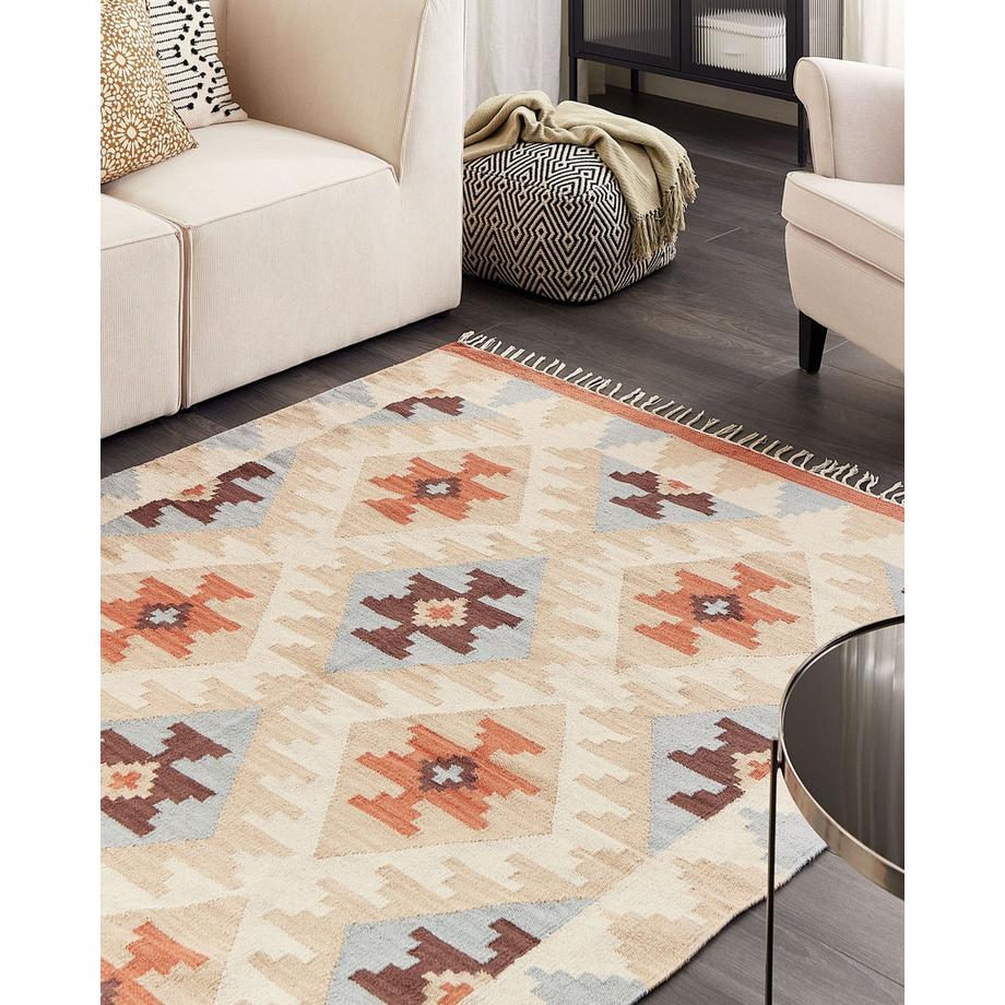 Beliani Tapis en Coton Traditionnel DILIJAN  