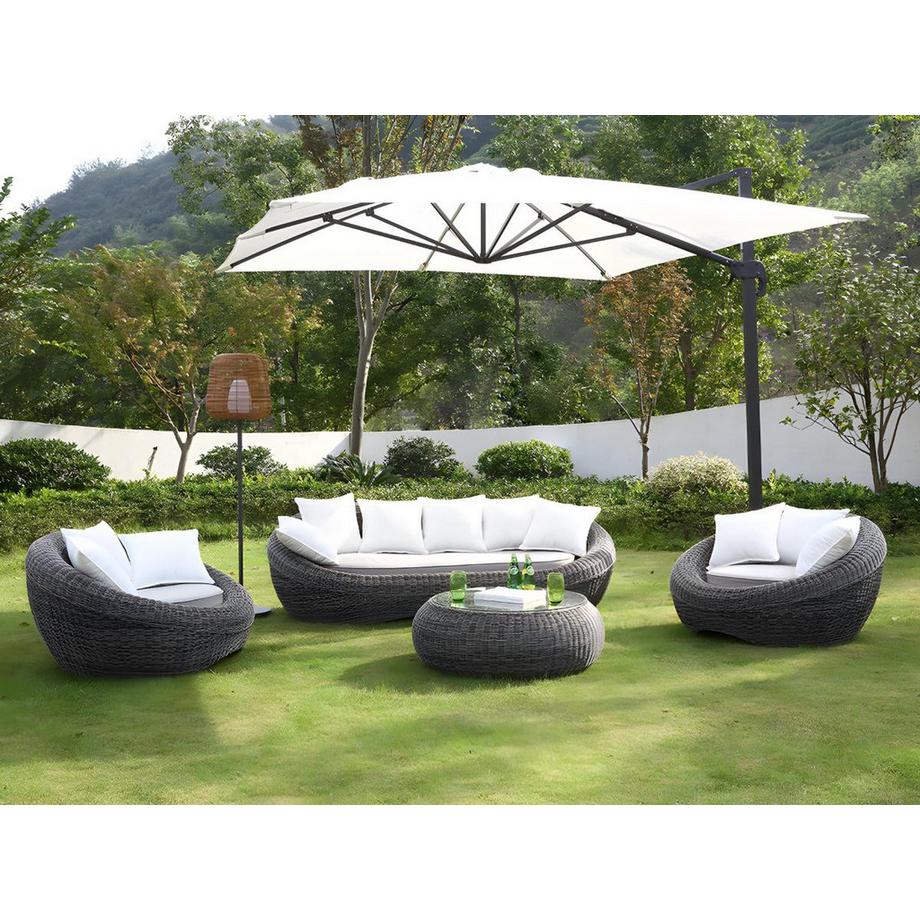 Vente-unique Gartensessel 2erSet Polyrattan WHITEHEAVEN  