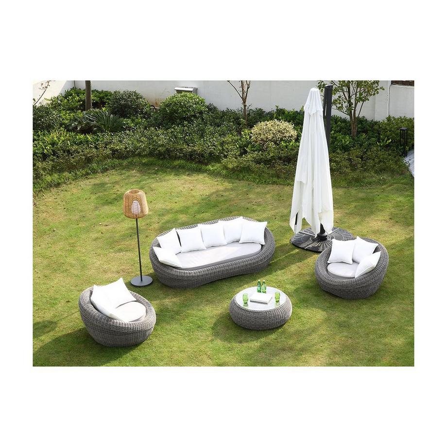 Vente-unique Gartensessel 2erSet Polyrattan WHITEHEAVEN  