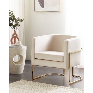 Beliani Fauteuil en Velours Glamour SIRKKA  