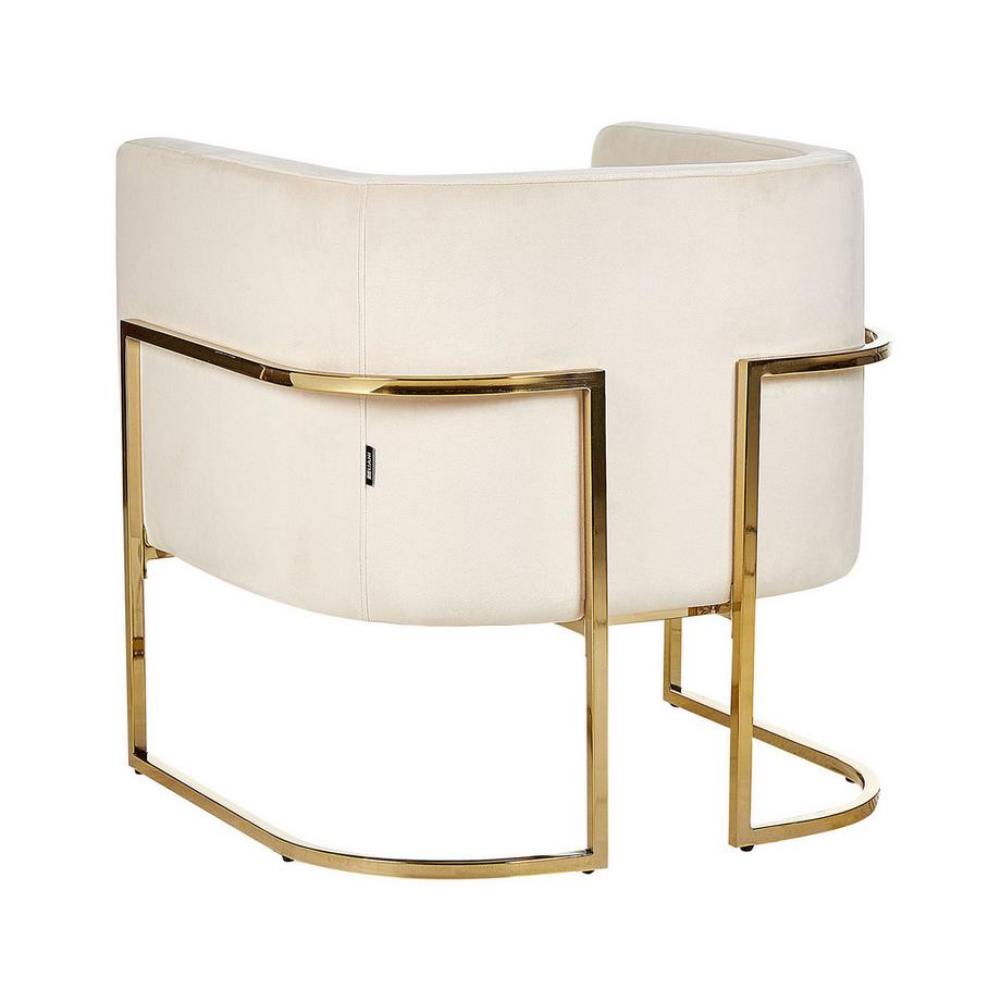 Beliani Fauteuil en Velours Glamour SIRKKA  