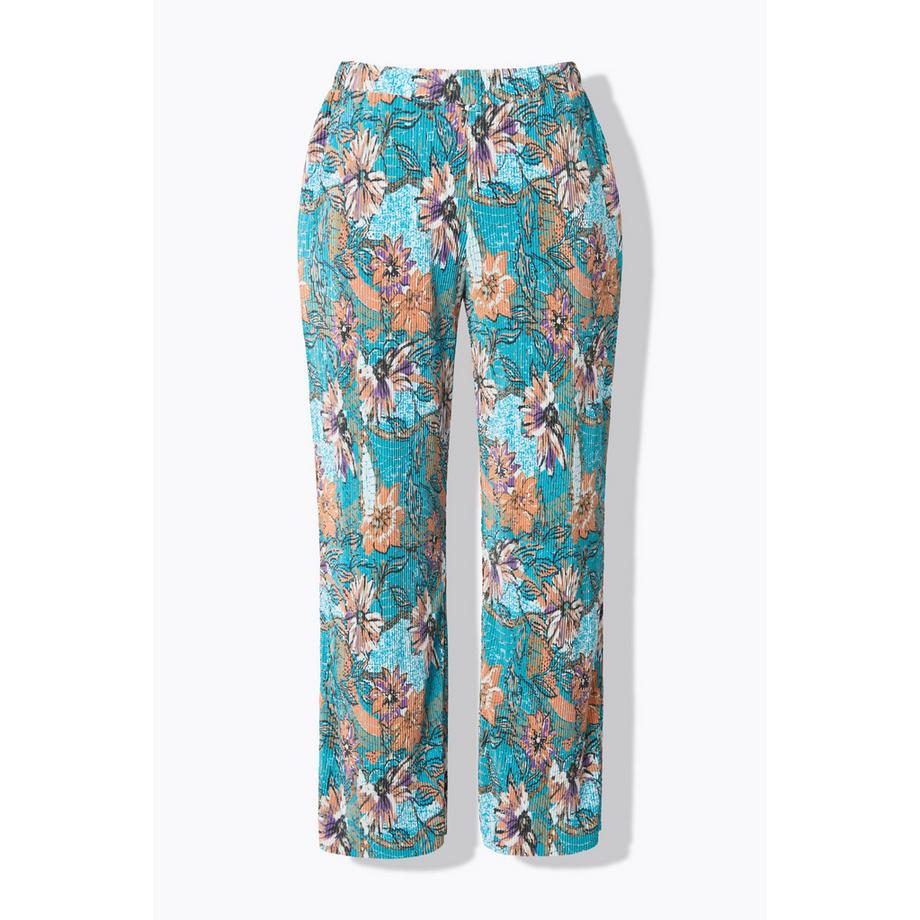 Studio Untold Pantalon Wide Legs Taille Haute Plissé Floral  