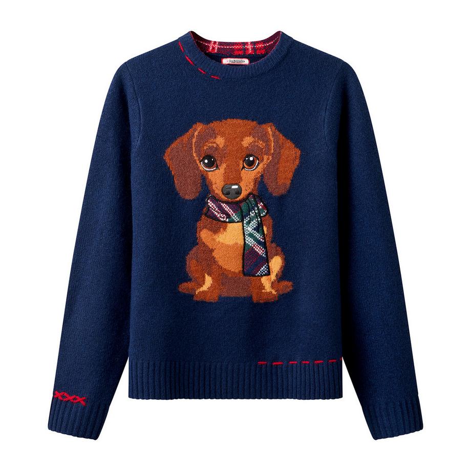 Joe Browns Pullover mit Dackel-Stickerei  
