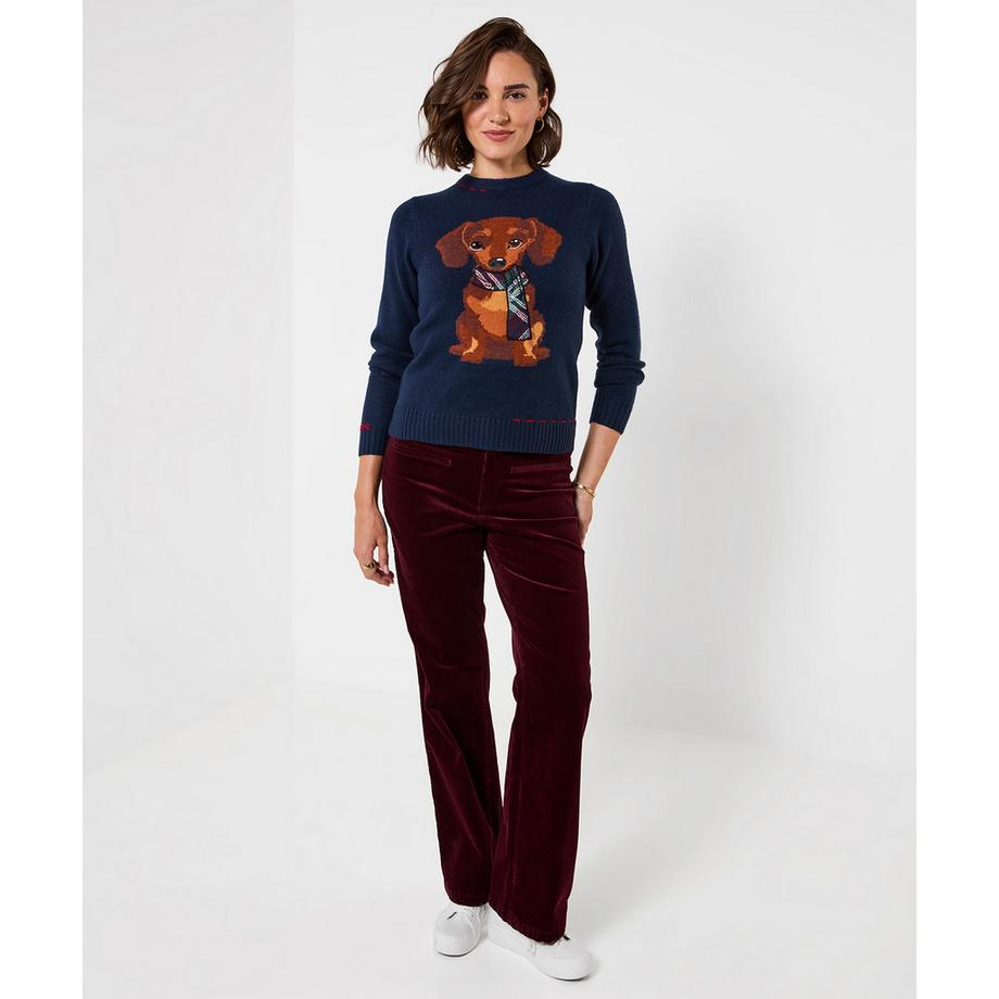 Joe Browns Pullover mit Dackel-Stickerei  