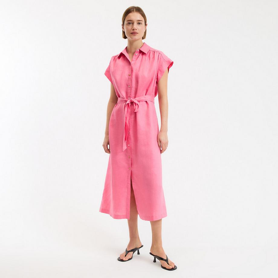 Leinen-Kleid HELOÏSE mit kurzen Ärmeln
