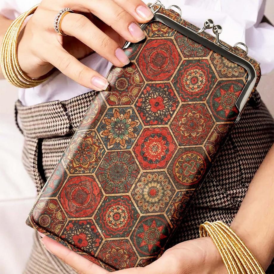 Avizar CorkMosaic Borsello Telefono in Tessuto di Sughero  