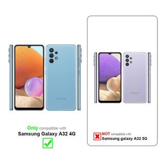 Cadorabo  Housse compatible avec Samsung Galaxy A32 4G - Coque de protection au design floral avec fermeture magnétique, fonction de support et emplacements pour cartes 