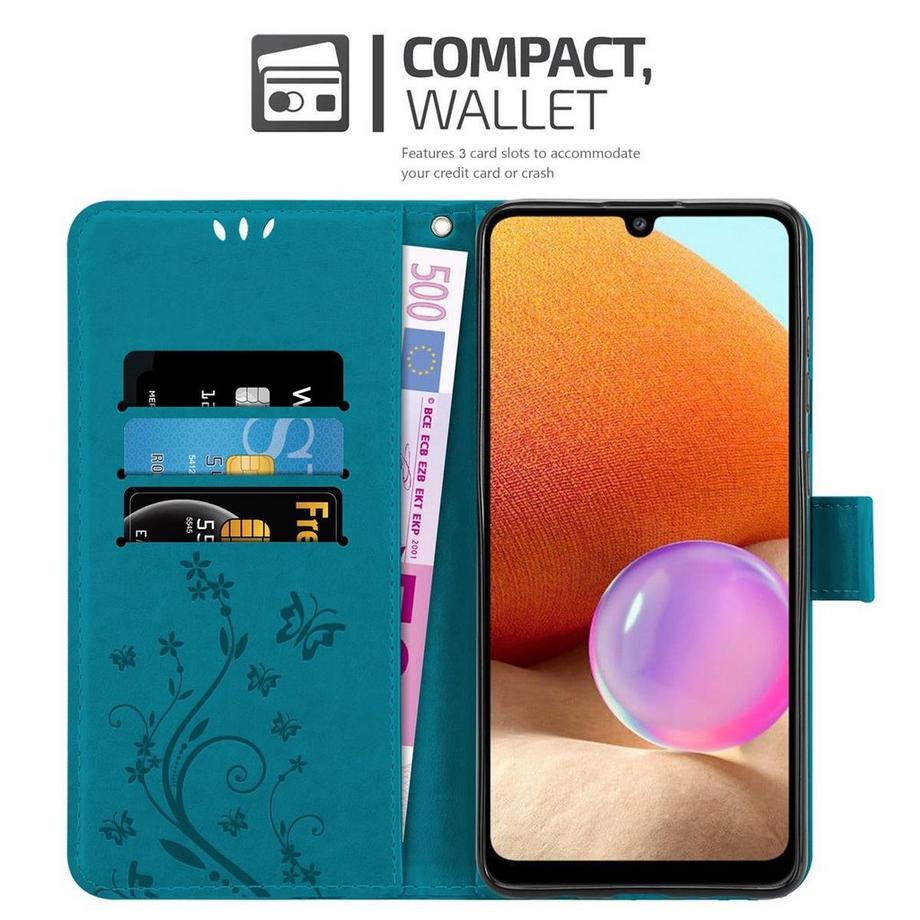 Cadorabo  Custodia per Samsung Galaxy A32 4G cover fiori design 