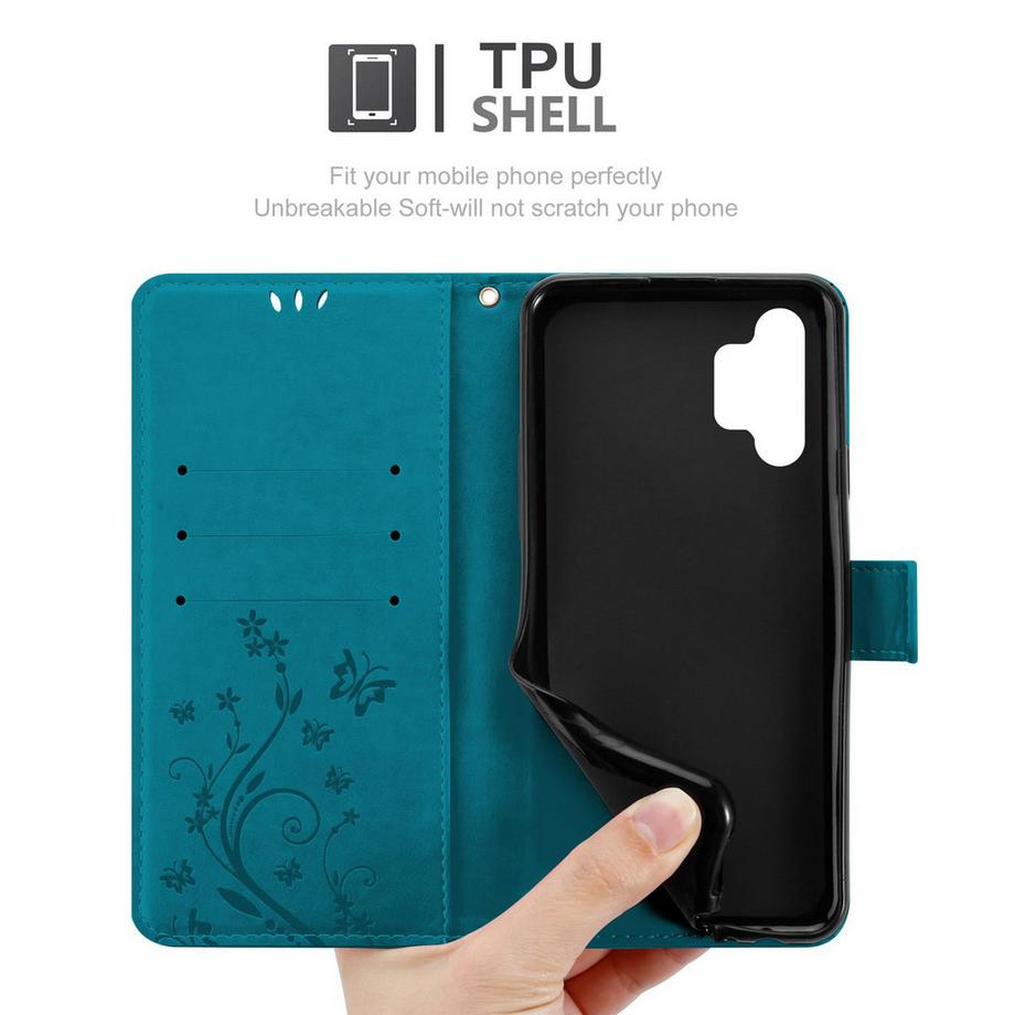 Cadorabo  Custodia per Samsung Galaxy A32 4G cover fiori design 