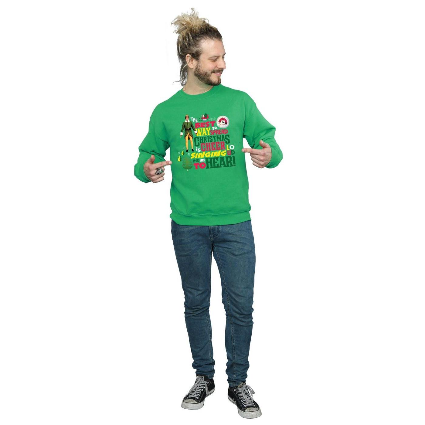 Elf Christmas Cheer Bedrucktes Sweatshirt  