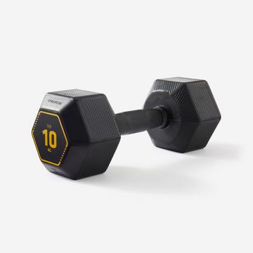 HEX DUMBELL 10 - Manubrio 10 kg crosstraining allenamento forza - Hex Dumbbell