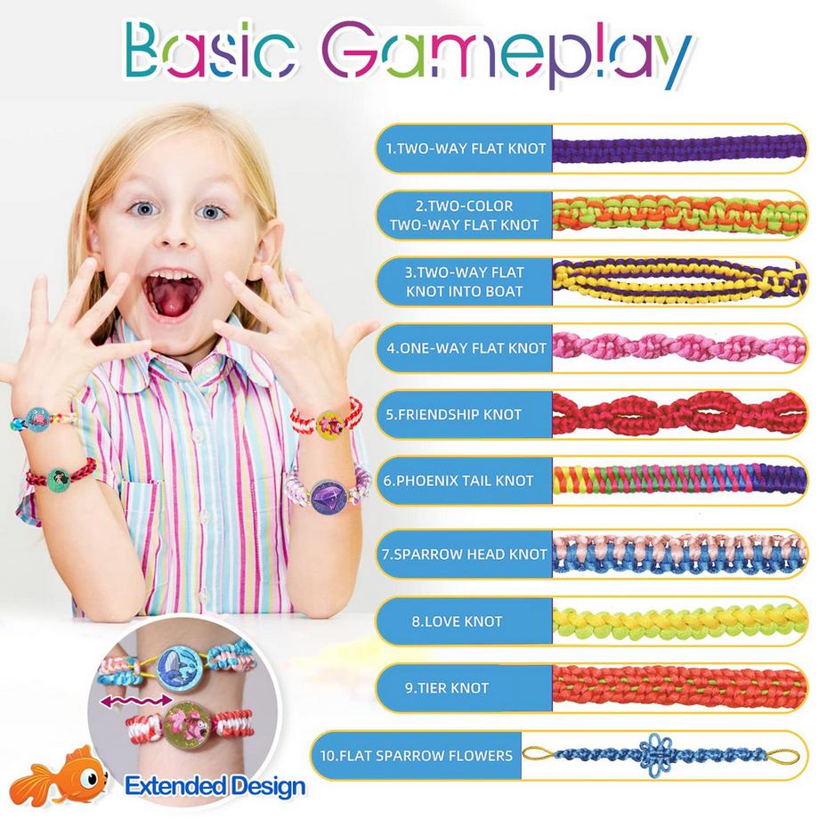 Activity-board  Bracelet d'amitié DIY, bracelets à faire soi-même en forme de baleine kits de fabrication de bijoux DIY craft 