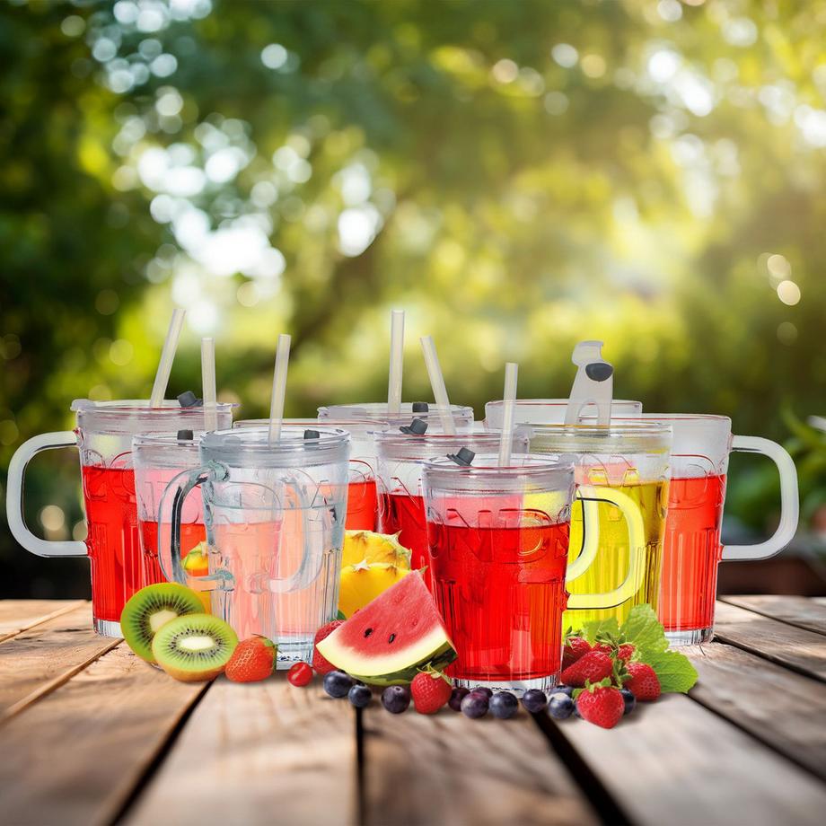 B2X  10er-Set Trinkgläser mit Henkel 