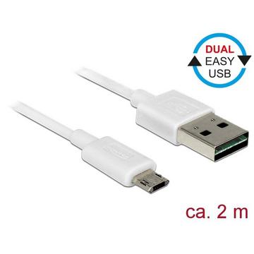 84808 USB Kabel 2 m USB 2.0 USB A Micro-USB B Weiß