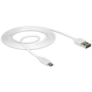 DeLock  84808 USB Kabel 2 m USB 2.0 USB A Micro-USB B Weiß 