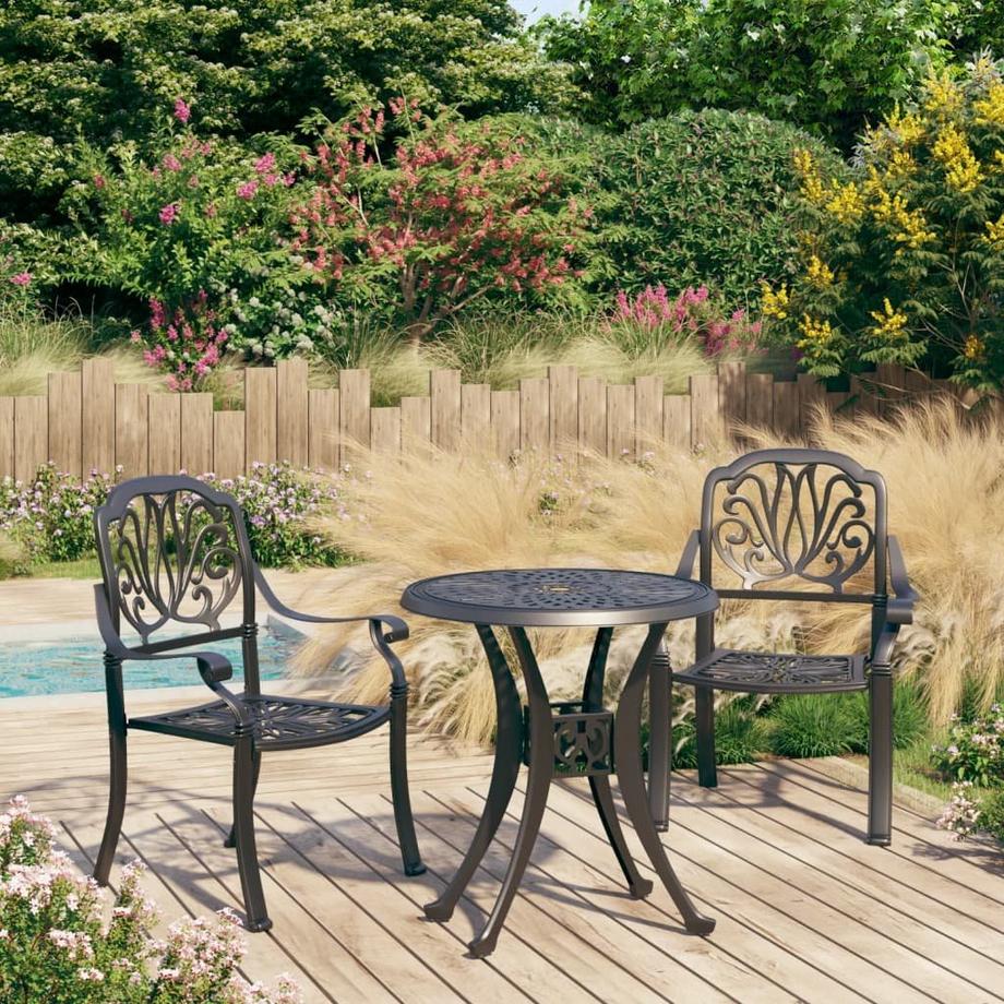 VidaXL Ensemble de bistro aluminium  