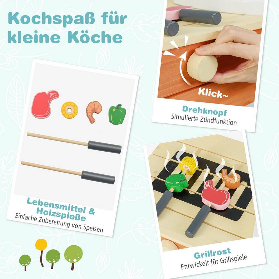 Northix Spielküchen-Set für Kinder im Freien  