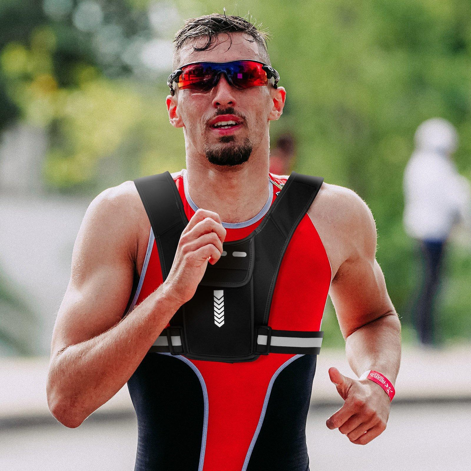 Avizar Gilet Réfléchissant Porte Téléphone Noir  