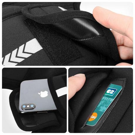 Avizar Gilet Réfléchissant Porte Téléphone Noir  