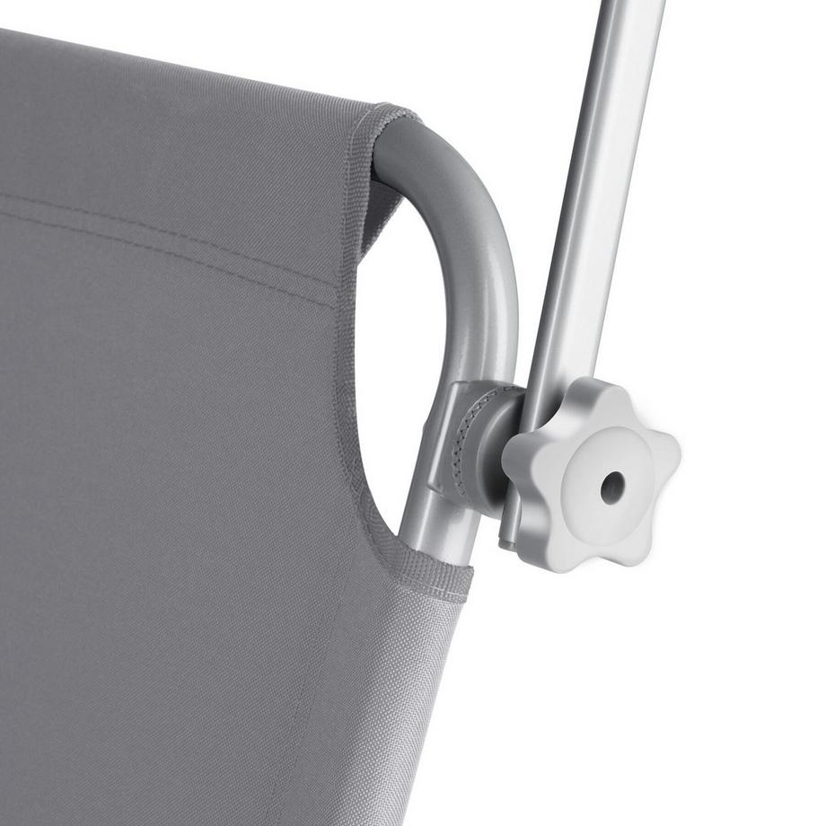 Tectake 2er Set Gartenliege  klappbar stufenlos verstellbares Sonnendach  