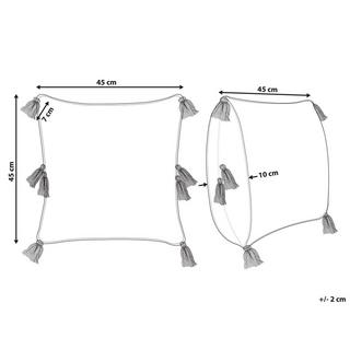 Beliani Dekokissen aus Baumwolle Klassisch AVIUM  