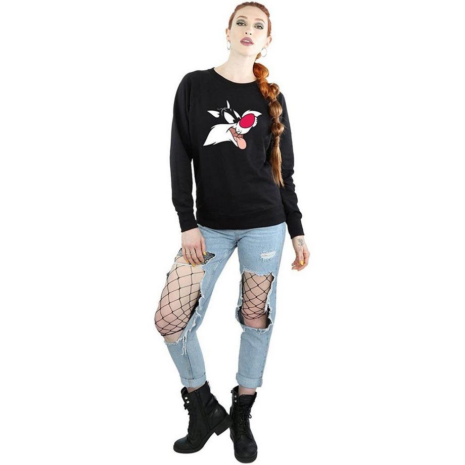 LOONEY TUNES Sylvester the Cat Sweatshirt Imprimé Graphique  
