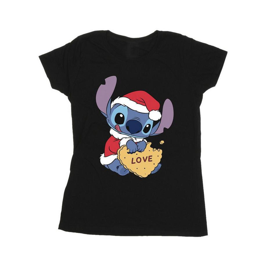 Disney Stitch Biscuit de Noël T-Shirt Manches Courtes  