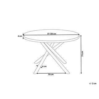 Beliani Tavolo da pranzo en Fibra a media densità (MDF) Moderno LORENZO  