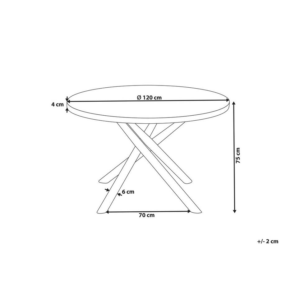 Beliani Esstisch aus MDF-Platte Modern LORENZO  