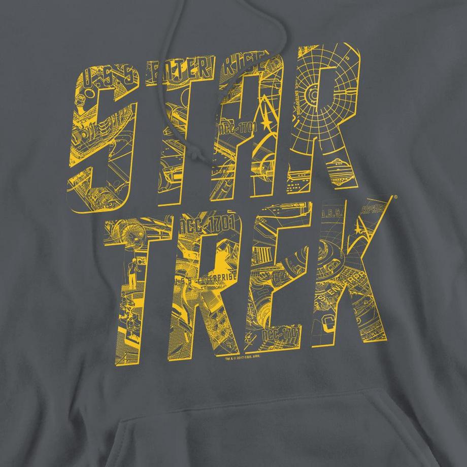 Star Trek Star Trek Felpa con cappuccio stampa grafica  