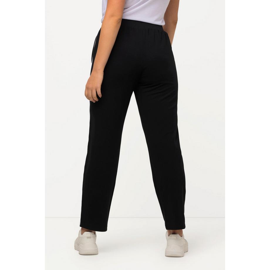 Ulla Popken Pantalon de jogging Taille élastique Bandes latérales  