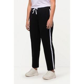 Ulla Popken  Pantalon de jogging à taille élastique et bande fantaisie le long de la jambe 