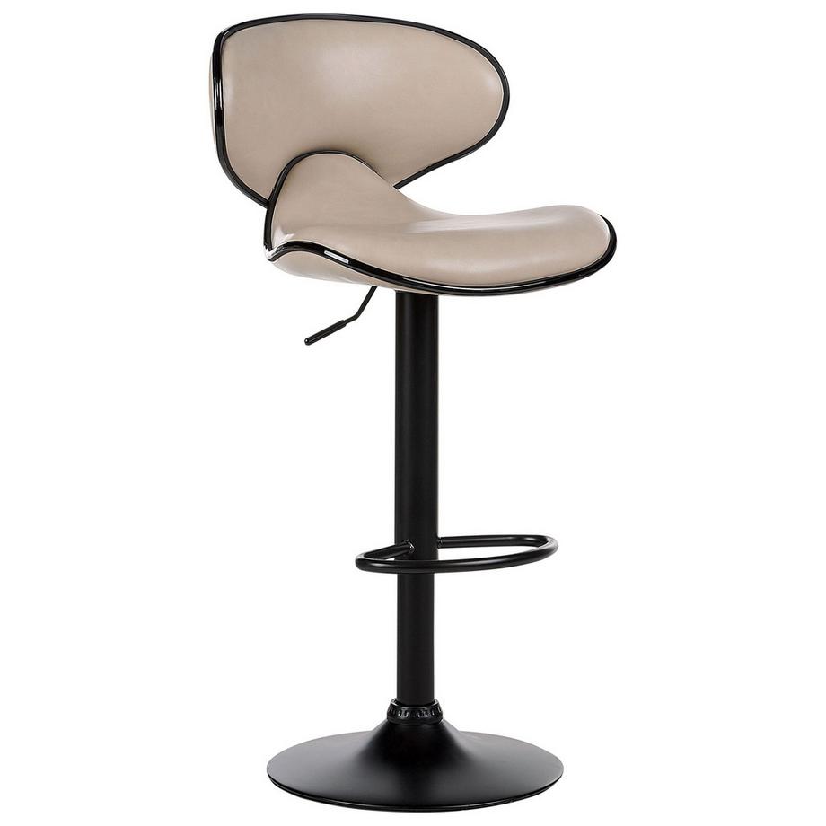 Beliani Lot de 2 chaises de bar en Cuir PU Moderne CONWAY  