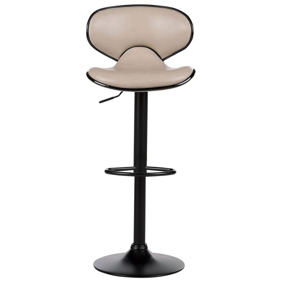 Beliani Lot de 2 chaises de bar en Cuir PU Moderne CONWAY  