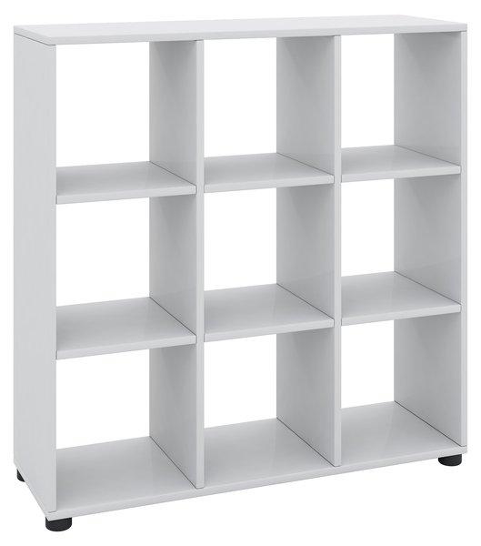VCM Holzregal stehend | platzsparendes Regal | Maße: H. 93 x B. 90 x T. 30 cm | Elegantes Regal stehend | Aufbewahrungsregal | Bücherregal - Benas-3x3  