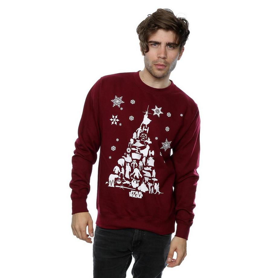 STAR WARS Star Wars Weihnachtsbaum Slim Fit Sweatshirt  