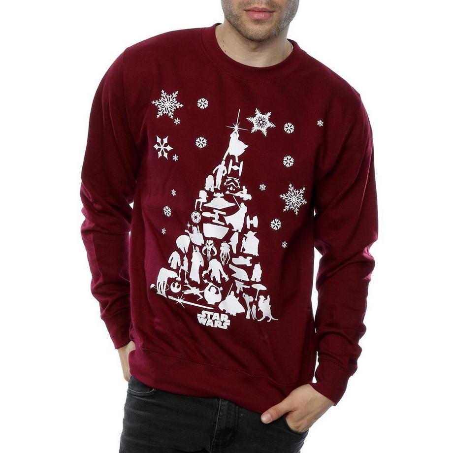 STAR WARS Star Wars Weihnachtsbaum Slim Fit Sweatshirt  