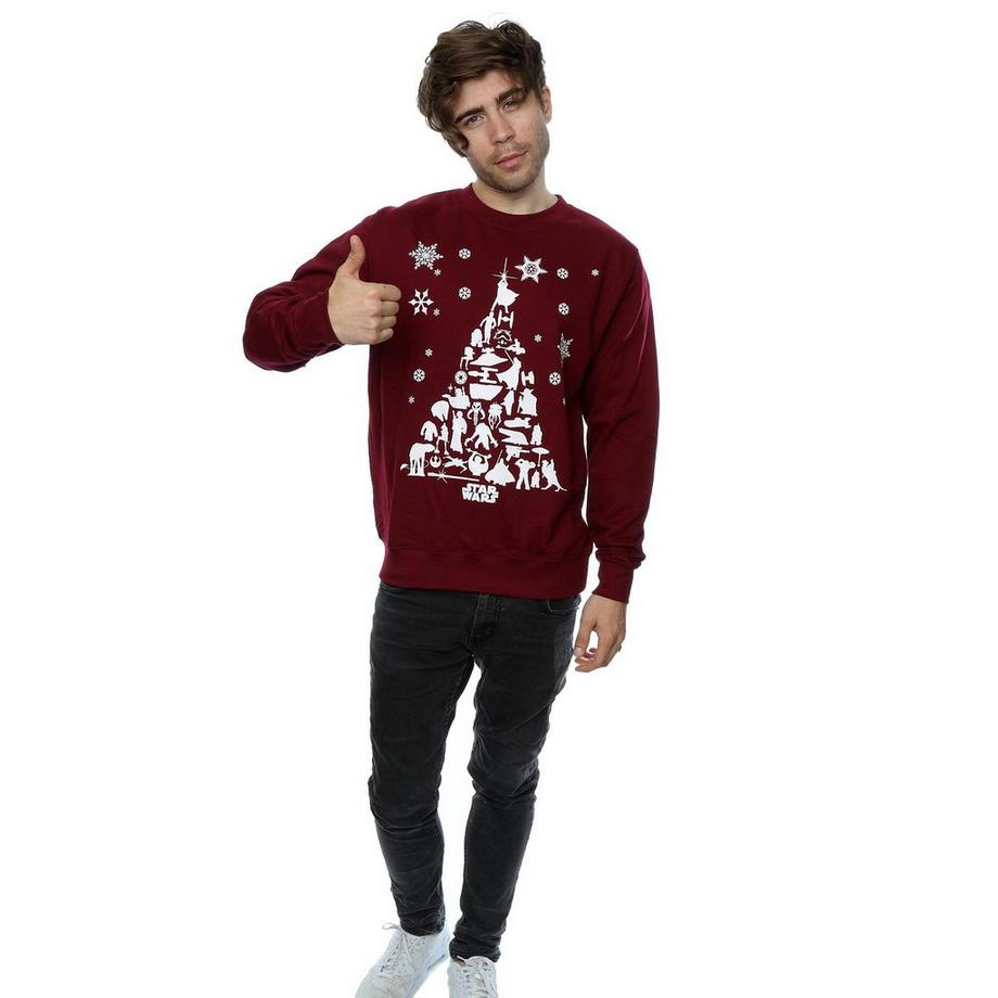 STAR WARS Star Wars Weihnachtsbaum Slim Fit Sweatshirt  