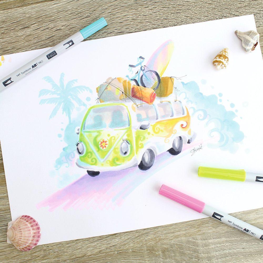 Tombow TOMBOW Zeichenblock Bristol A6 PB-MARK-COV 250g, 25 Blatt  