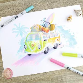 Tombow TOMBOW Zeichenblock Bristol A6 PB-MARK-COV 250g, 25 Blatt  