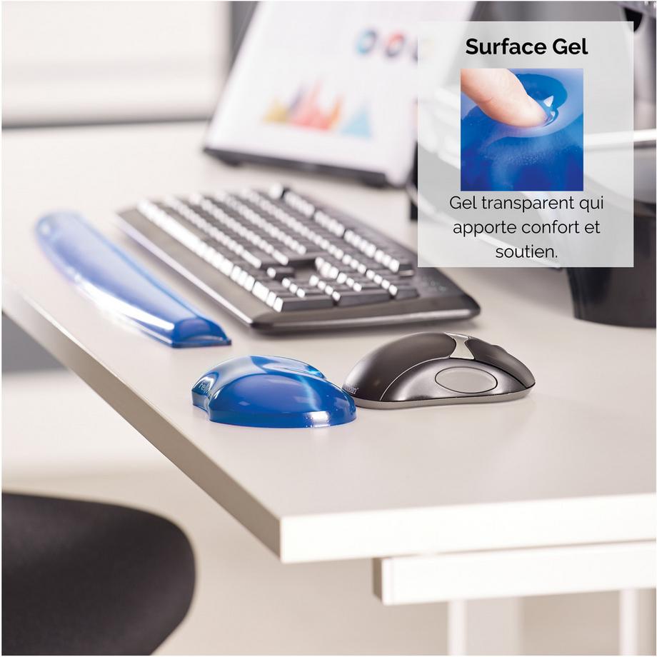 Fellowes  FELLOWES Handballenauflage Flex 91177-72 blau, Gel 