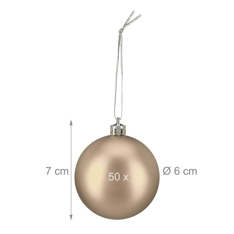 Northix Ensemble de boules de Noël mates  