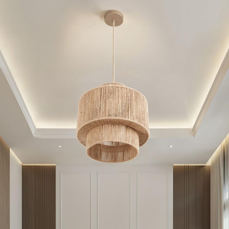 Tectake Lampada a sospensione Allegra Stile boho, tecnica ad avvolgimento, 40 W  