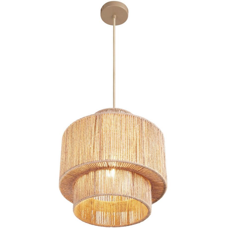 Tectake Lampada a sospensione Allegra Stile boho, tecnica ad avvolgimento, 40 W  