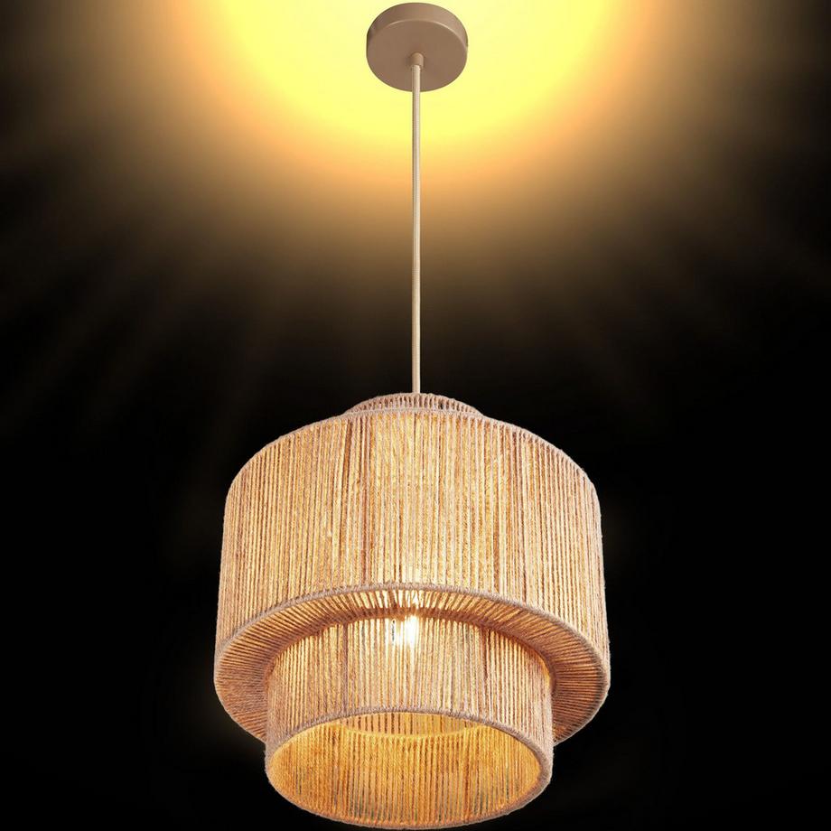 Tectake Lampada a sospensione Allegra Stile boho, tecnica ad avvolgimento, 40 W  