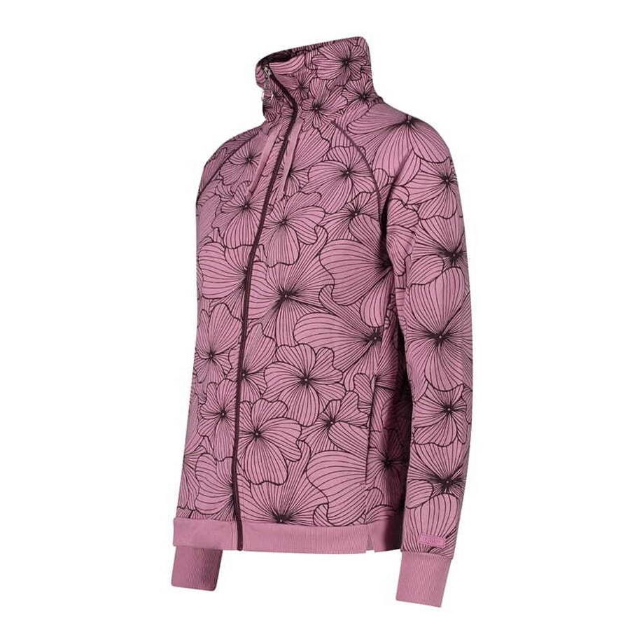 CMP Giacca in pile floreale con zip intera da donna  